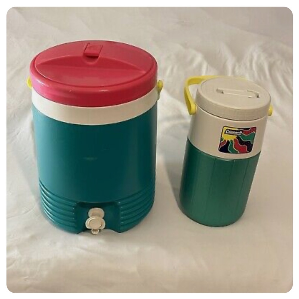 Vintage 90s Coleman 1/2 Gallon Jug & Igloo
